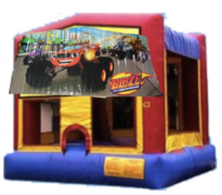 Blaze and Monster Machines bounce house