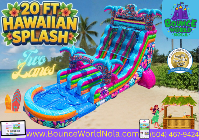 20 ft Hawaiian Splash Dry (dual lanes)