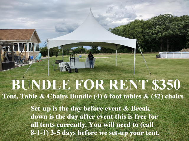 Tent,Tables & Chairs Bundle