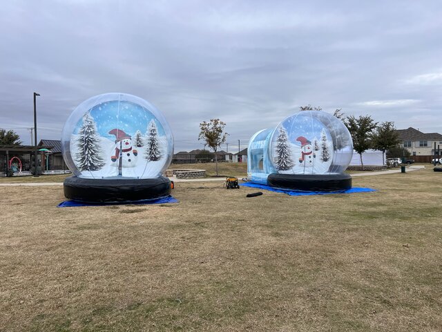 Human Snow Globe 