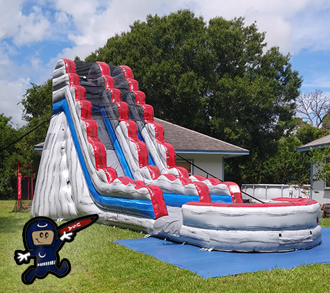 Rentable blow up on sale water slides