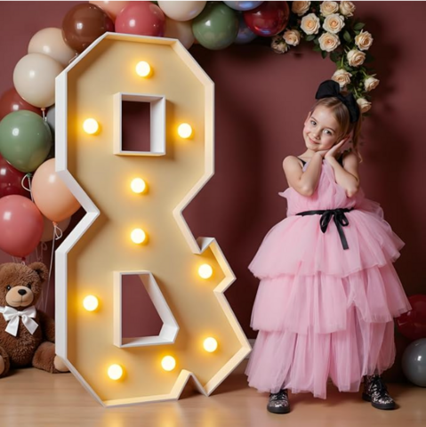 Camacho Image 4ft White LED Marquee Symbol Rental Austin, TX