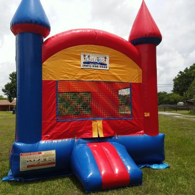 13x13 Colorful Bounce House Package Deal (Bounce House, Concession Machine, 2 Tables, 12 Chairs)