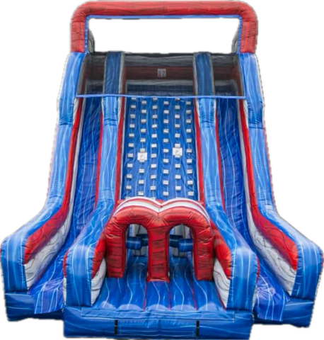 24 ft American Rush Double Lane Rock Wall and Slide