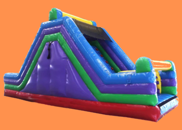Rainbow Dash Rock Climb Slide Obstacle Course 30ft