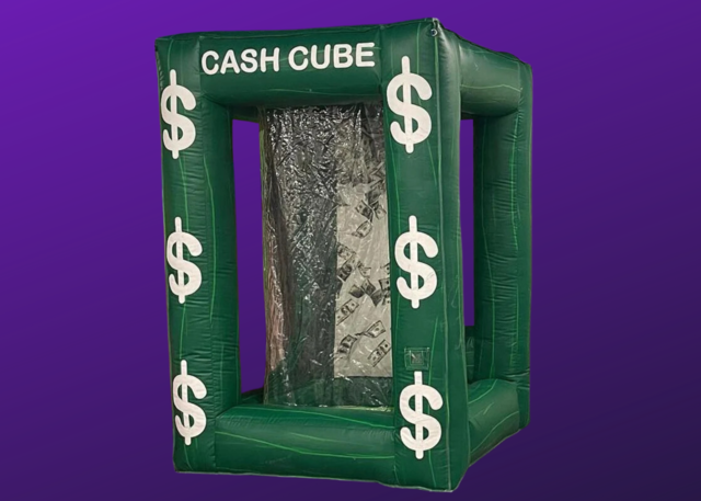 Cash Cube Rental for Corporate, Church, School Events and More from Carolina Fun Factory