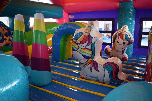 Inside view of Unicorn Land Toddler Bounce House Rental Fayetteville NC