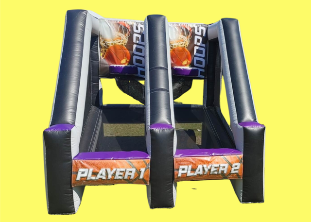 Double Trouble Hoops Challenge Inflatable Basketball Game Rental