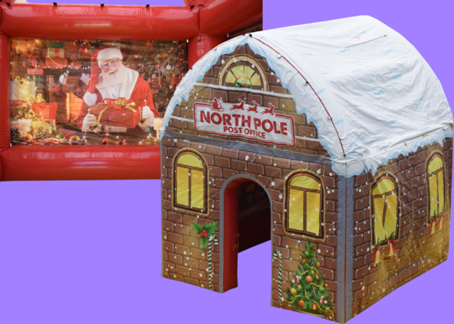 Inflatable Post Office where children can meet Santa and bring their letters.