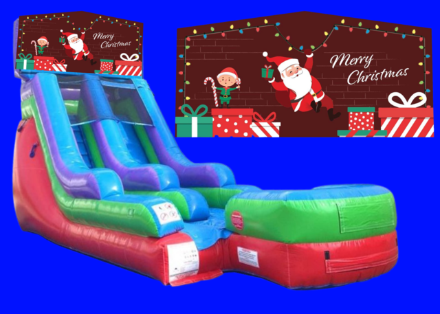 MERRY CHRISTMAS BANNER Retro Slide Rental - DRY 15 ft