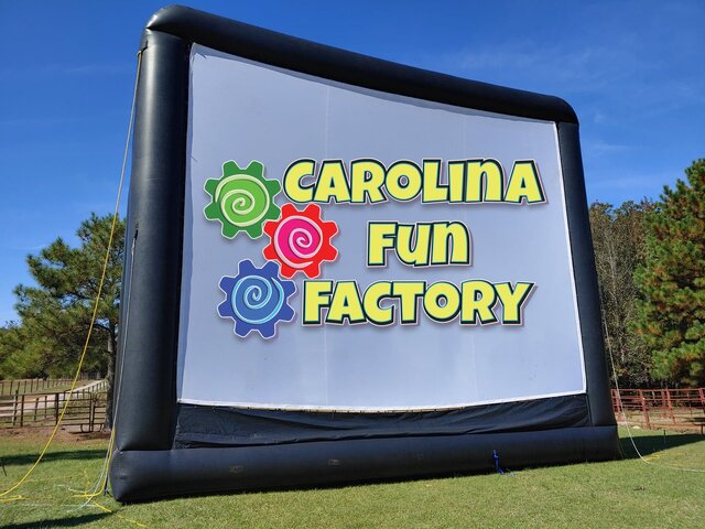 Outdoor Movie Screen with Projector Rental in NC