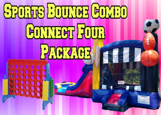 Sports bounce house and slide inflatable with giant game rental