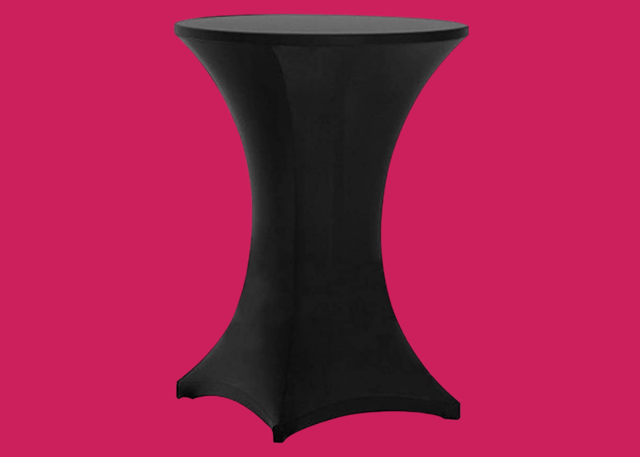 Stretch Cocktail Table Cover Black Spandex