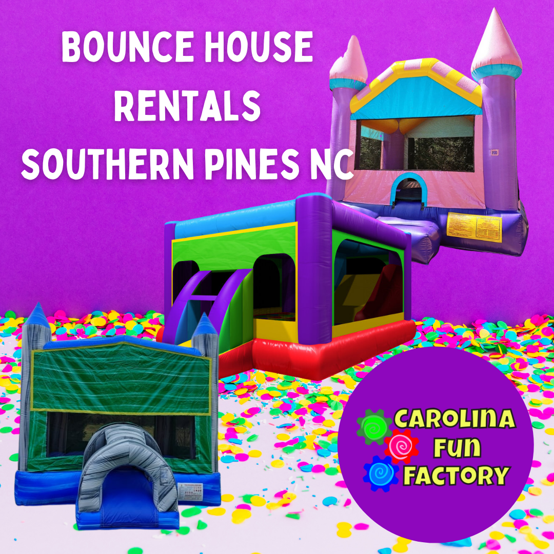 Train Depot in Downtown Southern Pines NC where Carolina Fun Factory serves with the areas best bounce house rentals