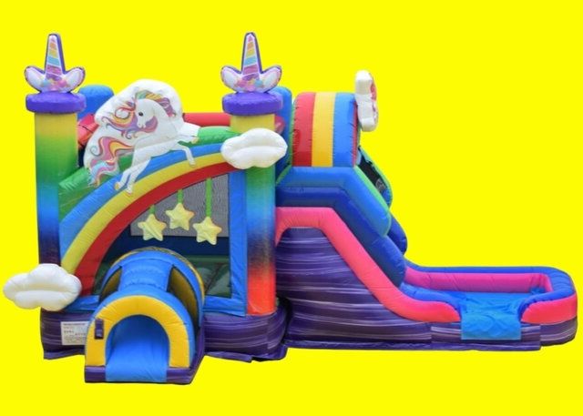inflatable bounce house with slide rental
