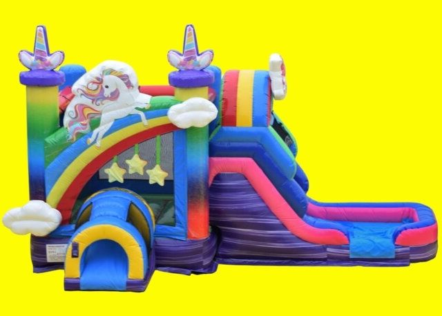 Unicorn Bounce House With Slide