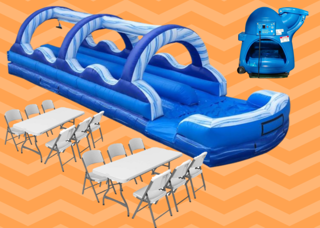 Blue Marble Double Lane Slip n Slide Party Package