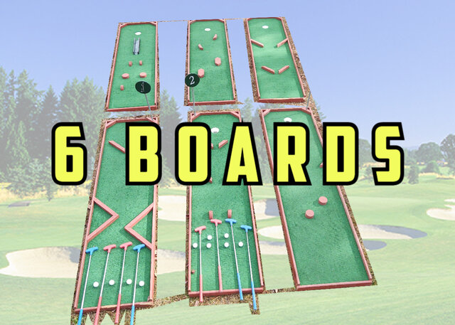Rent 6 holes of Portable mini putting game boards