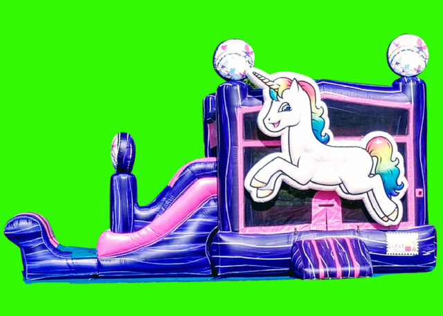 Unicorn Bounce and Slide Combo w/ Landing Pad
