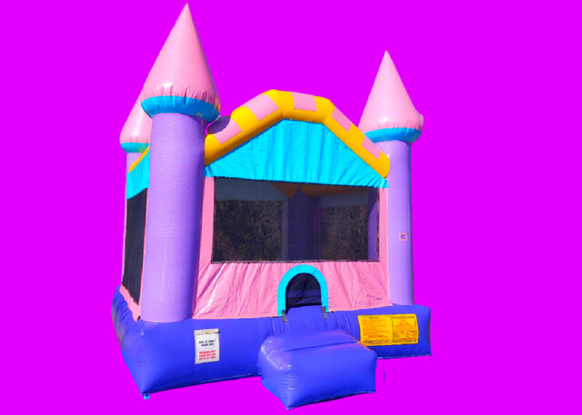 Dazzling Pink and Purple Glitter Bounce Castle