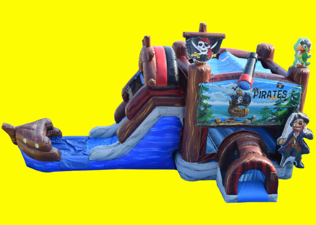 Pirate Ship Bounce And Water Slide