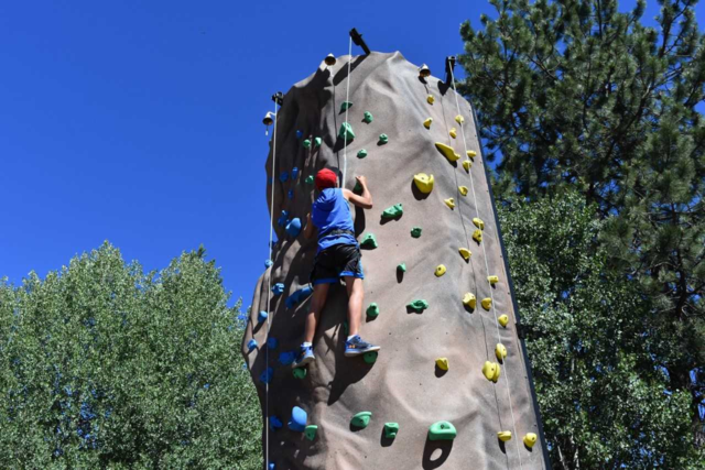 rock climbing wall