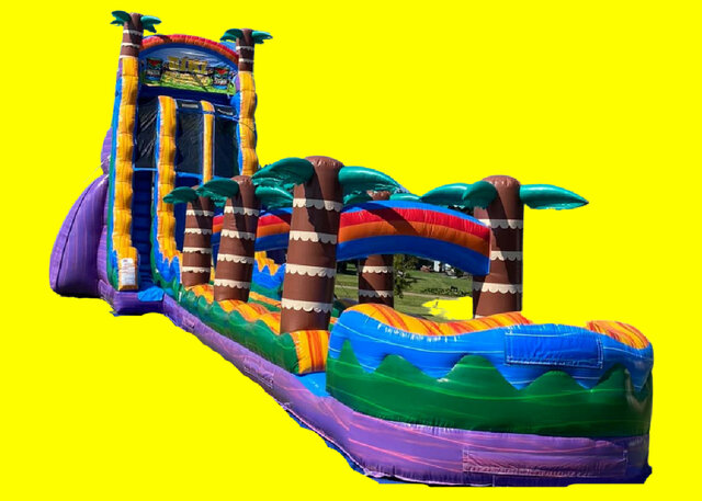 Tiki Plunge Double Lane Water Slide with Slip and Slide 22ft