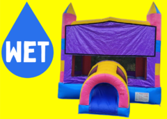 Purple Yellow Pink Bounce House WET