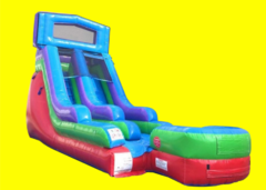 Retro Rainbow Inflatable WATER SLIDE Rental 15 ft