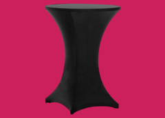 Stretch Cocktail Table Cover - BLACK