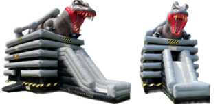 Unit 6 Caged Dinosaur Bounce House and Slide