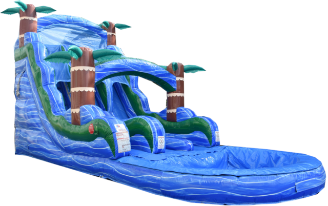 Blue Hurricane Dual Lane Waterslide