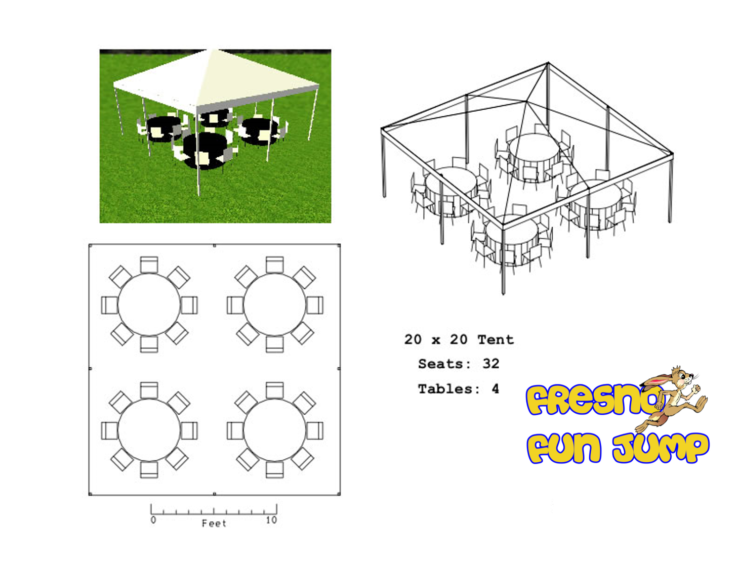 20 x 20 Frame Tent Fresno | Tent Rental Fresno | Traditional Tent ...