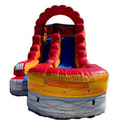 12 ft Fire Red Water Slide