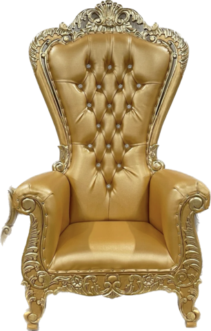 ADULT ROYAL THRONE CHAIR GOLD /GOLD