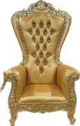 ADULT ROYAL THRONE CHAIR GOLD /GOLD