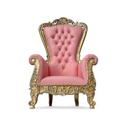 ADULT ROYALE THRONE CHAIR PINK/GOLD