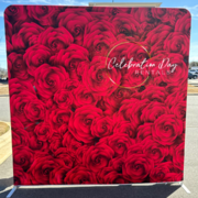 8X8 RED ROSE PILLOW TENSION BACKDROP