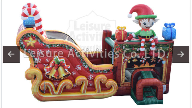 16ft Sleigh Loading Bounce House (DRY)