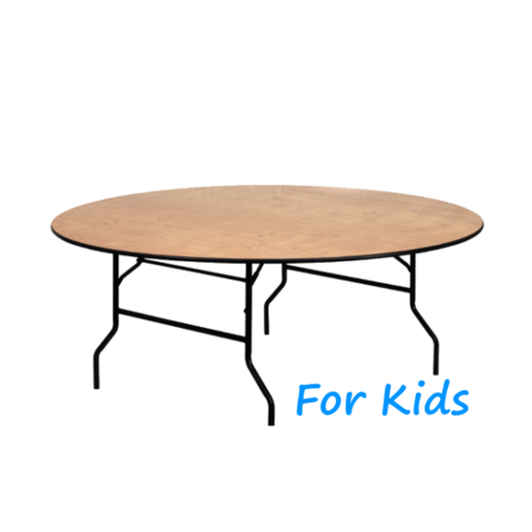 48-INCH KIDS ROUND WOODEN TABLE