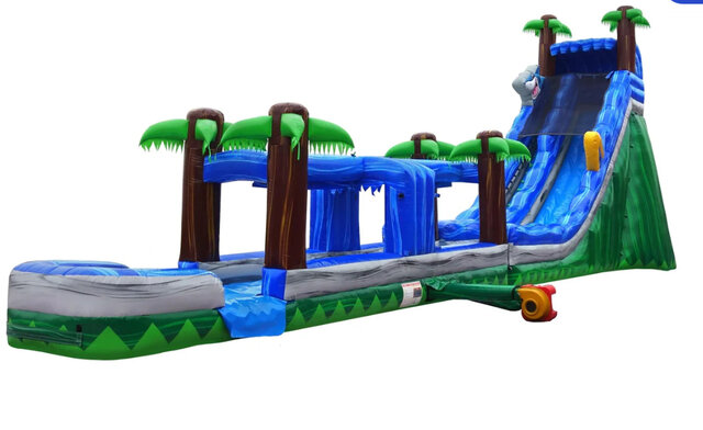 27 Tropical Single lane Waterslide with Pool