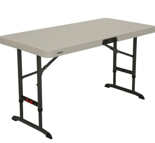 4-Foot Commercial Adjustable Folding Table,