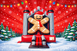 MARBLE GINGERBREAD BOUNCE HOUSE 