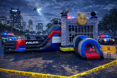 POLICE DUAL LANE BOUNCE HOUSE WET/DRY