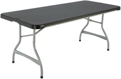 6FT BLACK RECTANGLE TABLES