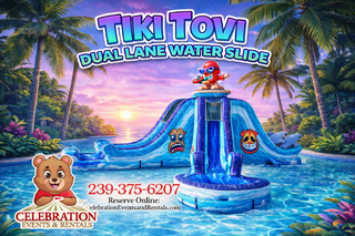 22FT TIKI TOVI DUAL WATERSLIDE 