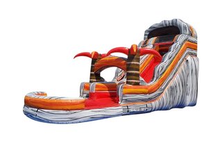 20FT LAVA CRUSH SINGLE LANE WATERSLIDE 