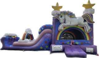 RAINBOW UNICORN BOUNCE HOUSE WET/DRY