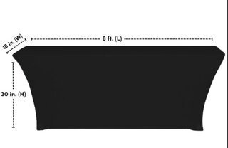 8FT REC SPANDEX LINENS 