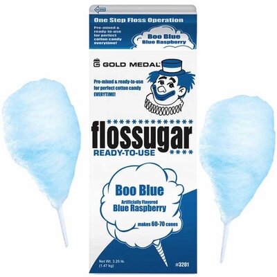 Blue Raspberry Cotton Candy Floss Sugar